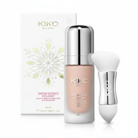 KIKO  SNOW - KISSED  HOLIDAY SILKY HYDRA FOUNDATION & CONCEALER SPF 30