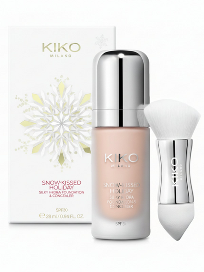 KIKO  SNOW - KISSED  HOLIDAY SILKY HYDRA FOUNDATION & CONCEALER SPF 30